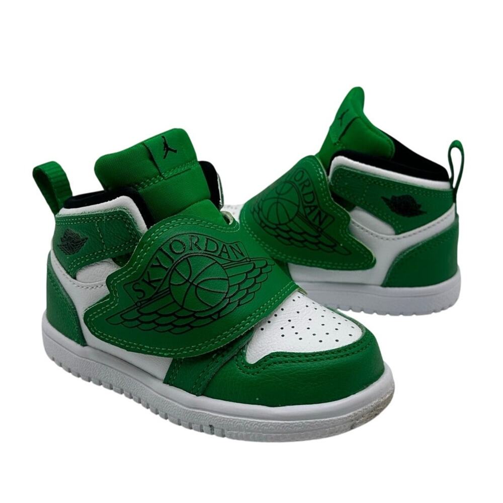 Kids Green and White Sneakers